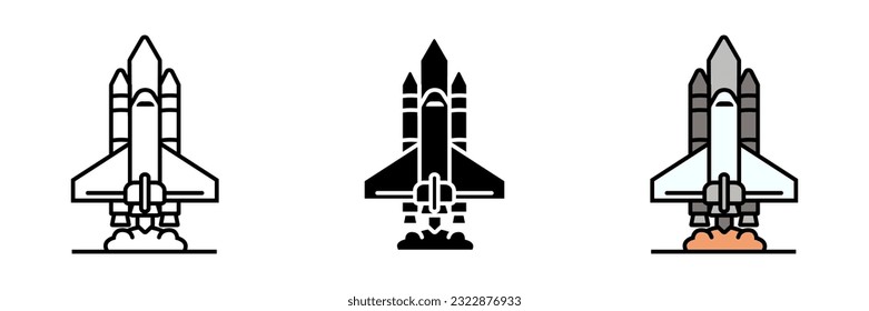 Rocket Icon, A vibrant icon representing a rocket, symbolizing space exploration, technological advancement, and the journey into the vast unknown.
