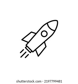 Rocket icon for web and mobile app. Startup sign and symbol. rocket launcher icon