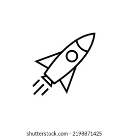 Rocket icon for web and mobile app. Startup sign and symbol. rocket launcher icon