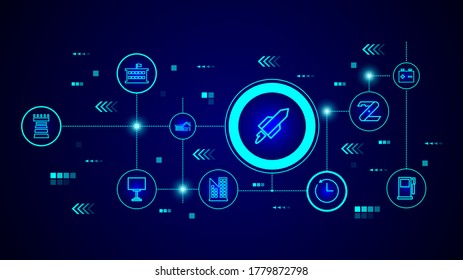Raketensymbol. Aus dem Web-Set