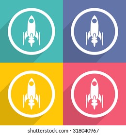 Rocket icons set great for any use. Vector EPS10.