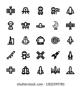 rocket icons set with rocket space ship in diagonal, launcher and spacecraft vector set