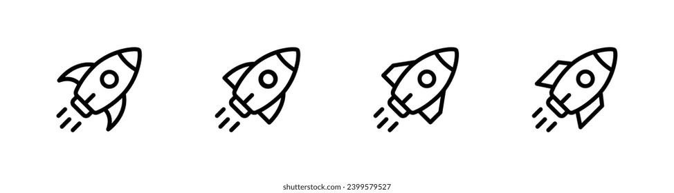 Rocket icons set, Startup icon vector illustration
