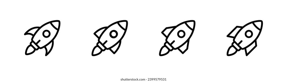 Rocket icons set, Startup icon vector illustration