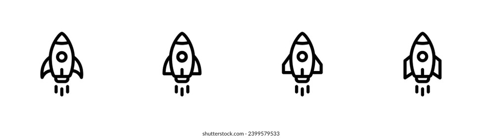 Rocket icons set, Startup icon vector illustration
