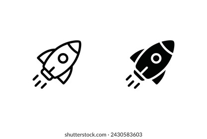 Rocket icons set, Startup icon vector illustration
