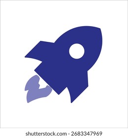 rocket icons. simple colored vector