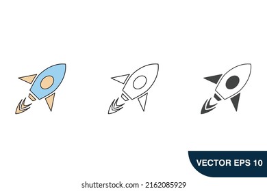 rocket icons  symbol vector elements for infographic web