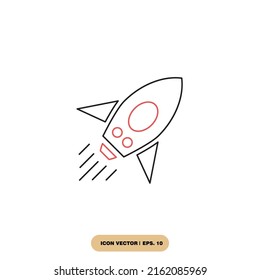 rocket icons  symbol vector elements for infographic web