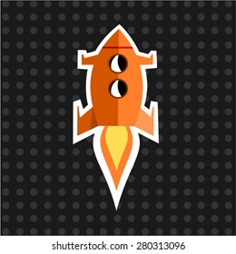 Rocket icons vector