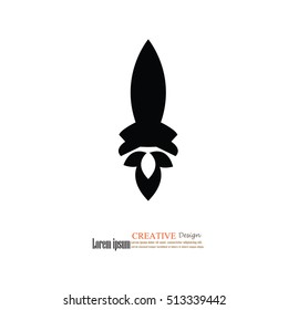rocket icon.vector illustration.