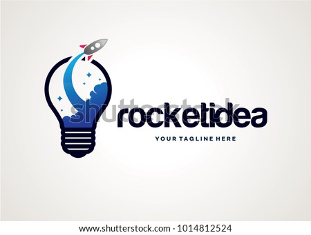 Rocket Idea Logo Template Design Vector, Emblem, Design Concept, Creative Symbol