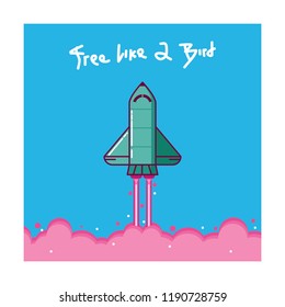 rocket illustration clipart