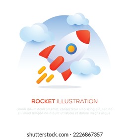 Raketentechnik-Design für Mobilfunk- oder Website-Design
