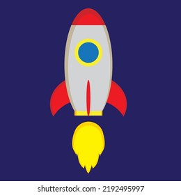 Rocket illustration, for icon, element, etc.