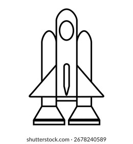 rocket illustration on white background
