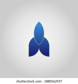 Rocket illustration for simple logo design. a modern vector