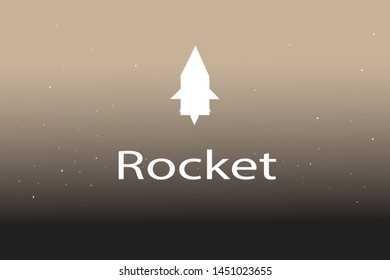 Rocket illustration. Space rocket symbol - a rocket icon