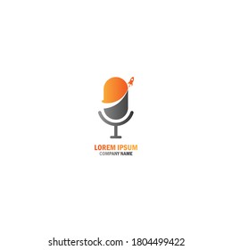Rocket ilustration logo icon template