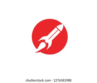 Rocket ilustration logo vector icon template - Vector