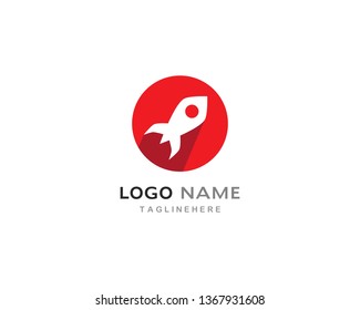 Rocket ilustration logo vector icon template