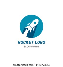 Rocket ilustration logo vector icon template