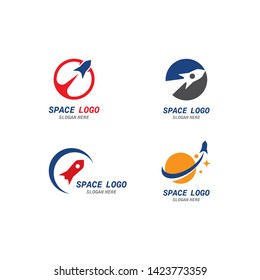 Rocket ilustration logo vector icon template