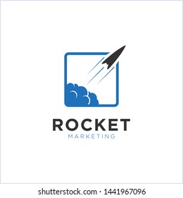 Rocket ilustration logo vector icon template