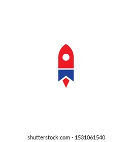 Rocket ilustration logo vector icon template