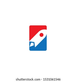 Rocket ilustration logo vector icon template