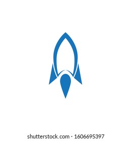 Rocket ilustration logo vector icon template