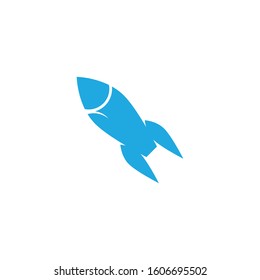 Rocket ilustration logo vector icon template