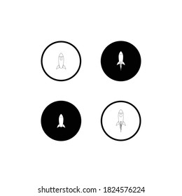 Rocket ilustration logo vector icon template