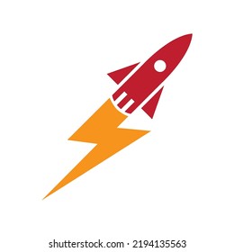 Rocket ilustration logo vector icon template eps 10