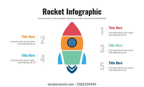 Rocket infographic presentation layout fully editable.