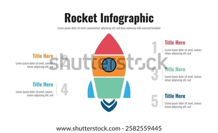 Rocket infographic presentation layout fully editable.