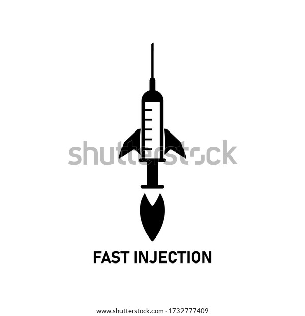Rocket Injection Logo Design White Background Stock Vector (Royalty ...