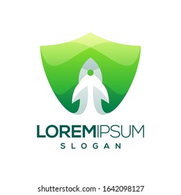 rocket inspiration gradient logo design