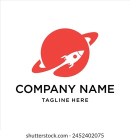 Rocket into the earth icon circle. Negative space illustration element. Premium quality graphic design icon. design inspiration, vector