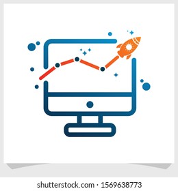 Rocket Invest logo design concept, smart Invest logo design inspiration