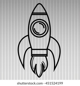rocket isolated icon design, vector illustration  graphic 
