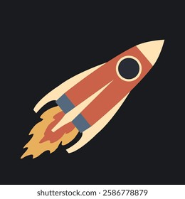 Rocket isolated icon. Vector illustration