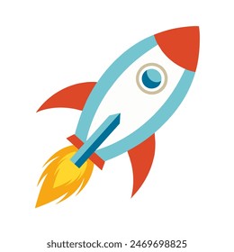 rocket isolated on white background