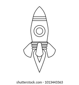 Rocket isolated symbol