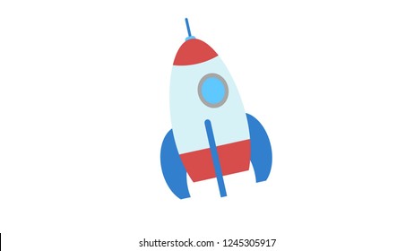 Rocket isolated vector illsutration