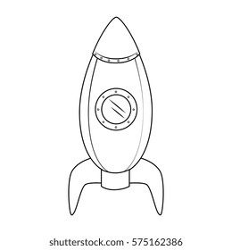 rocket kids toy isolated icon