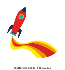 rocket kids toy isolated icon