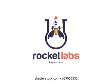Rocket Labs Logo Template Design Vector, Emblem, Design Concept, Creative Symbol, Icon