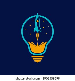 cohete. lámpara. bombilla. idea. logotipo