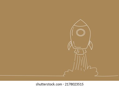rocket launcer background line art icon suitable for advertising festival , presentation powerpoint and etc